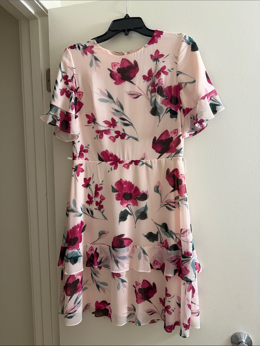 Lauren Ralph Lauren Pink Floral Ruffle Dress